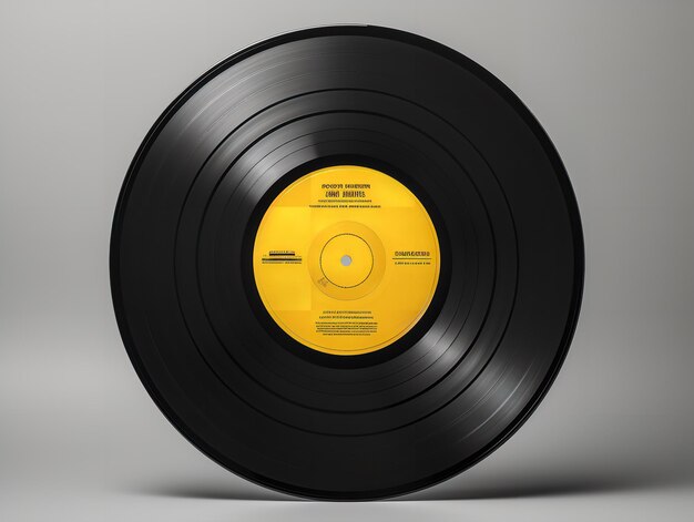 Vintage Vinyl Record Mockup voor muziekliefhebbers gegenereerd door AI