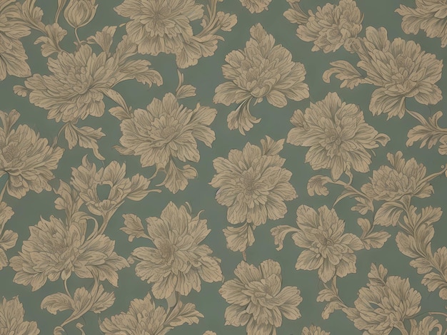 Photo vintage wallpaper floral pattern of 18th century wallpaper linoleum abstract texture background