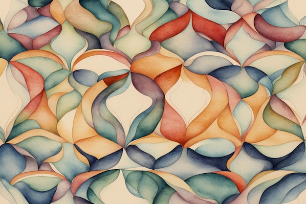 Vintage Watercolor Delight Exploring Abstract Patterns