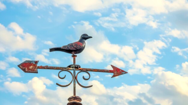 Photo vintage weather vane against sky