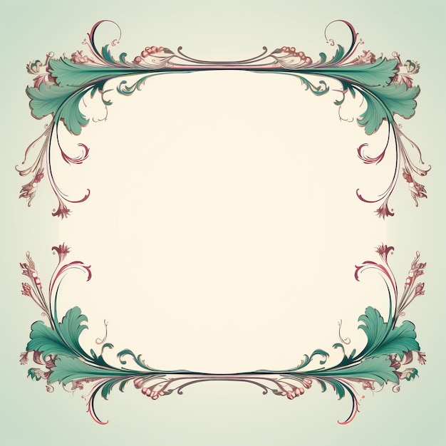 Vintage white frame page divider and border