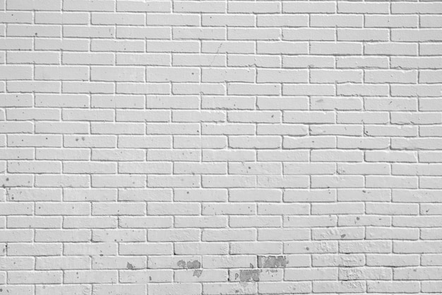 Vintage white wash brick wall texture for design panoramic\
background for your text