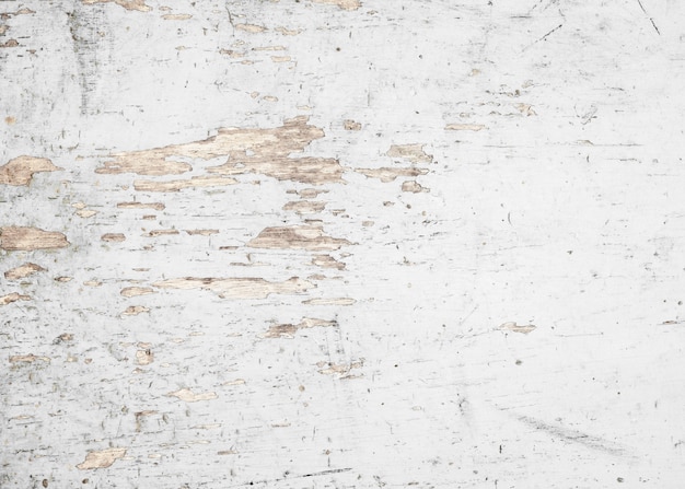 Vintage white wood background - Old weathered wooden plank painted in white color. 