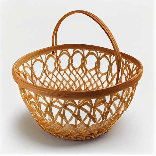 Vintage Wicker Basket With Handle