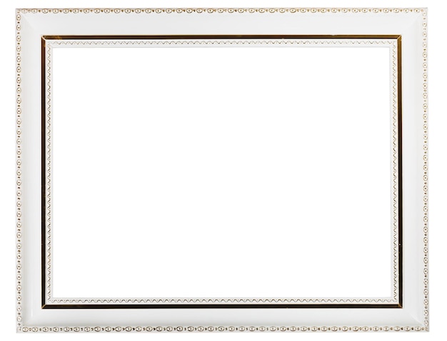 Vintage wide white picture frame