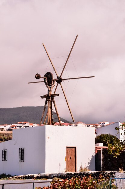 Vintage Wind Mill in Gran Canaria Canary Islands Spain