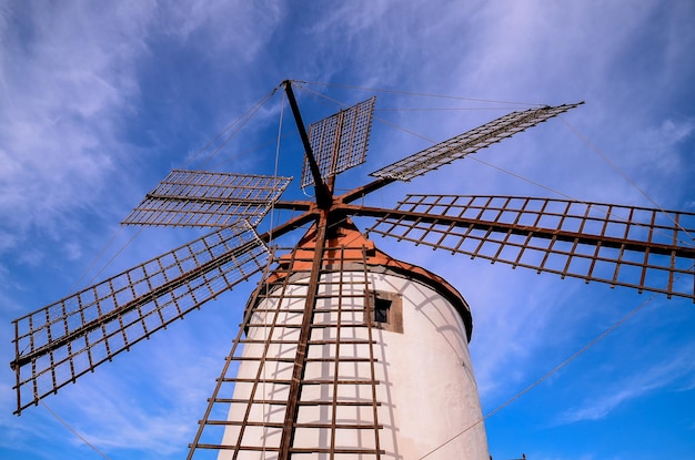 Vintage windmolen op Gran Canaria, Canarische Eilanden, Spanje