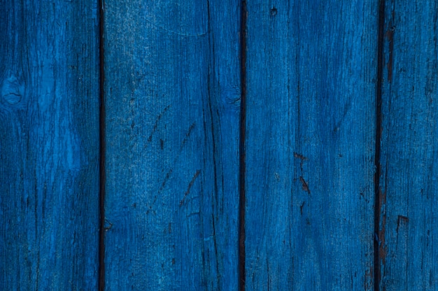 Vintage wooden blue horizontal boards