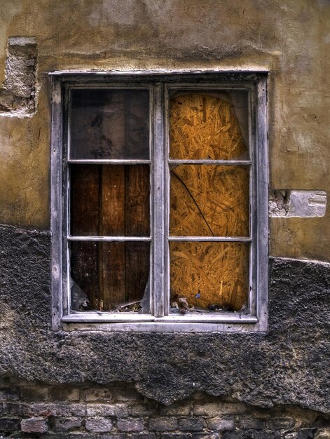 Vintage wooden old room windows