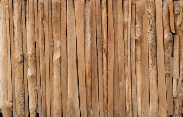 빈티지 나무 패널 질감 또는 배경 벽의 측면보기