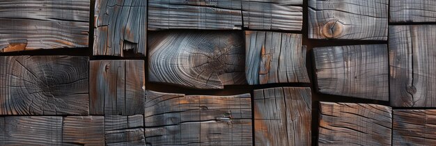 Vintage Wooden Planks Panoramic Texture Background