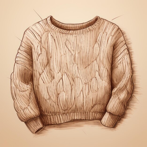 Photo vintage wool sweater sketch cyril rolando style