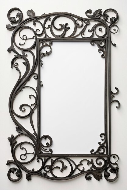 Vintage Wrought Iron Scrollwork Mockup with blank white empty space for placing your design