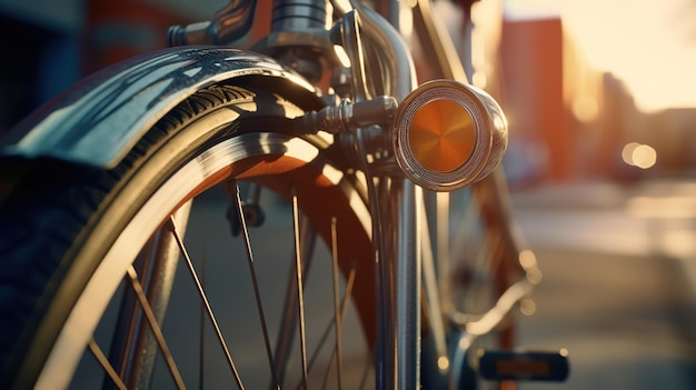 Foto bicicletta gialla d'epoca