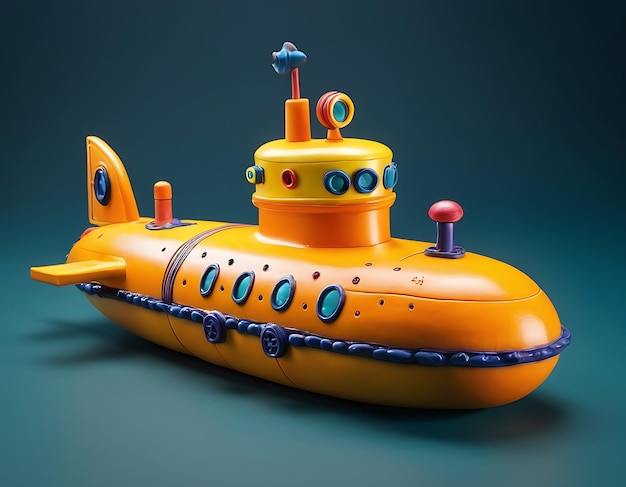 Vintage Yellow Submarine Model 3D render
