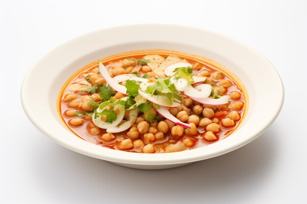 Vintagestyle foto van een grootmoeder die Pozole kookt in een traditionele keuken