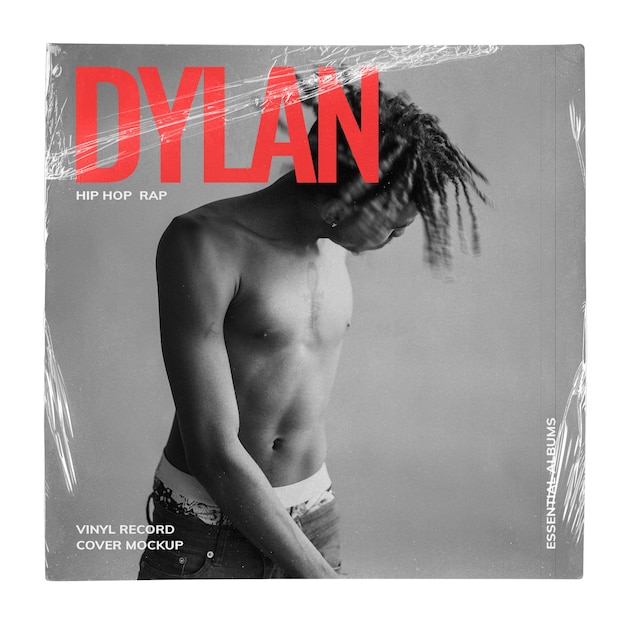 Vinyl cover png sticker on transparent background
