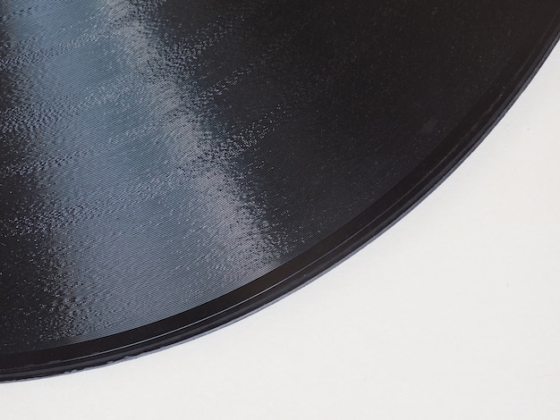 Photo vinyl record detail with copy space