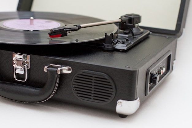 vinyl record player.