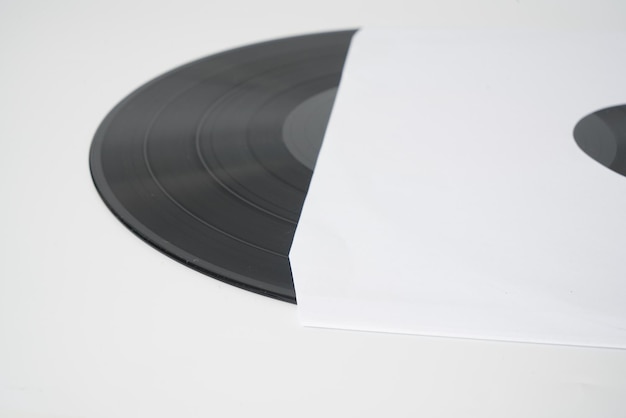 Foto vinylplaat op een witte ondergrond