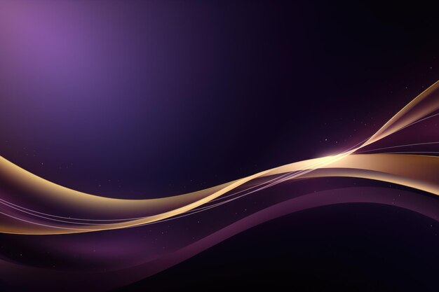 Violet background with gold wave hd wallpaper corporate template copy space