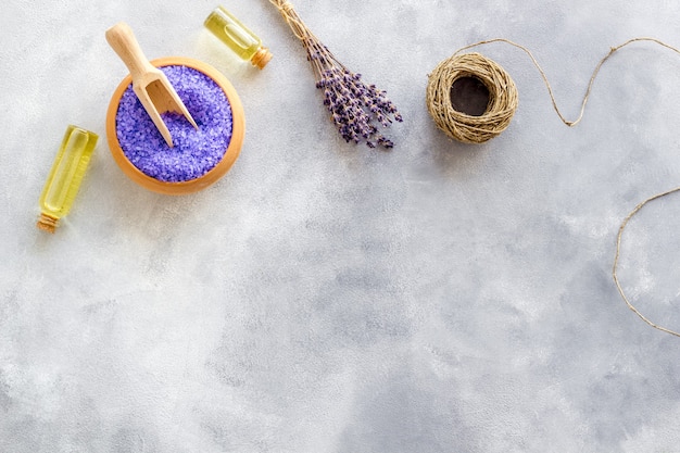 Violet bath salt and essence oil