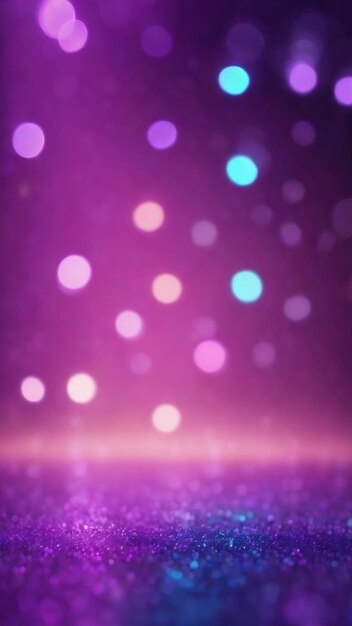 Violet and blue bokeh lights abstract background