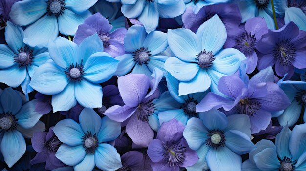 Violet blue purple flowers