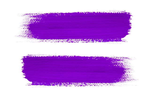 Photo violet brush stroke isolated on background