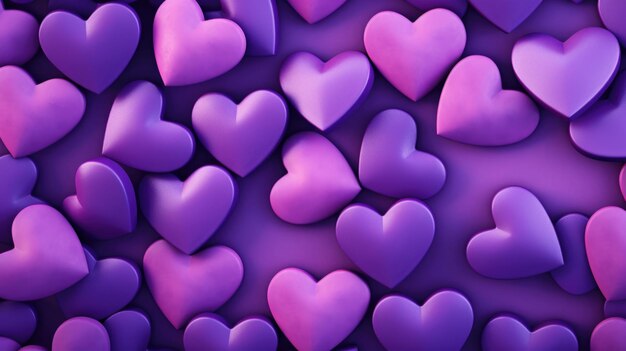 Violet Color Hearts as a background