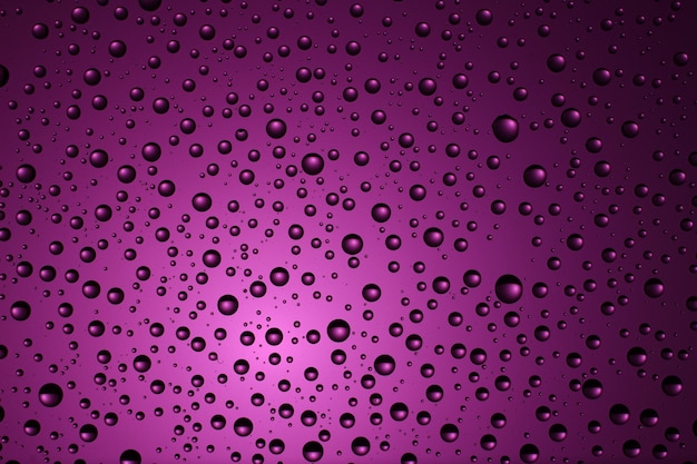 Photo violet and drops of water