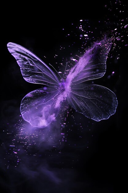 Violet Dust Butterfly Effect With Butterfly Wing Patterns an Effect FX Texture Film Fillter BG Art
