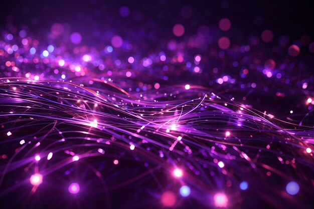 Violet fiber optics lights abstract background