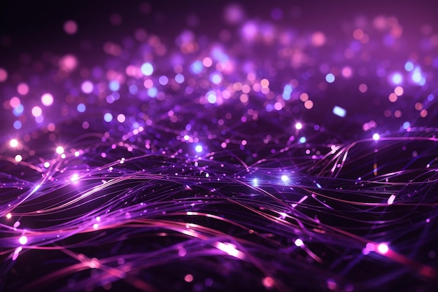 Violet fiber optics lights abstract background