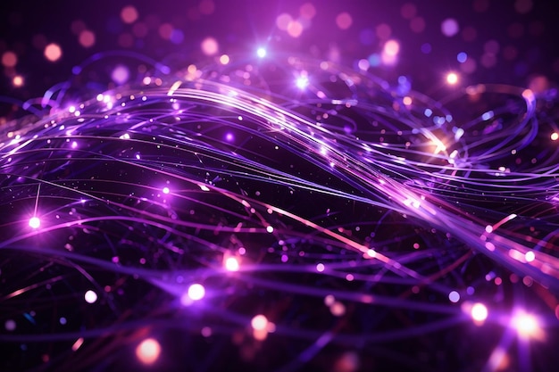 Violet fiber optics lights abstract background