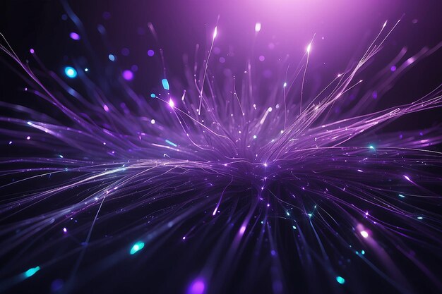 Violet fiber optics lights abstract background