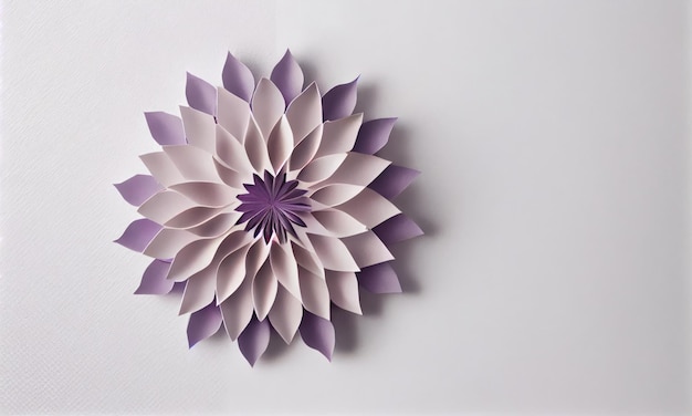 紫の花は紙で作られた 工芸品 創造的なAI