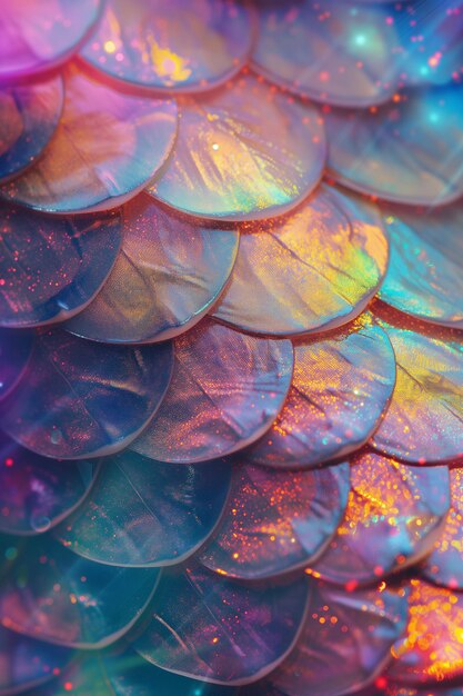 Violet holographic scales background