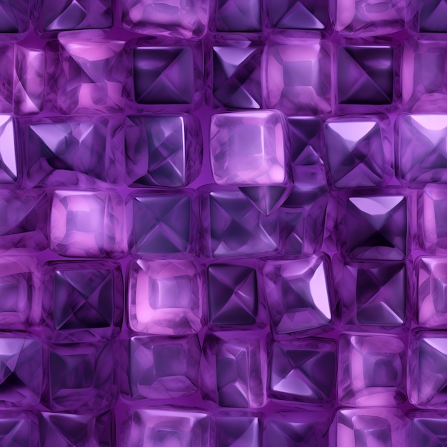 Violet ice cubes seamless tile pattern Generative AI