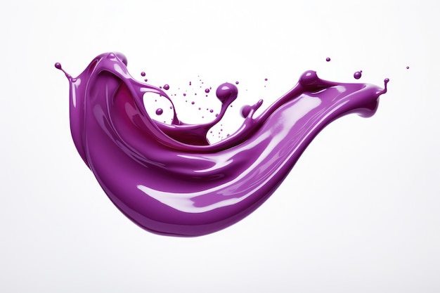 violet ketchup splash in the air