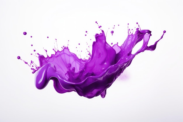 violet ketchup splash in the air