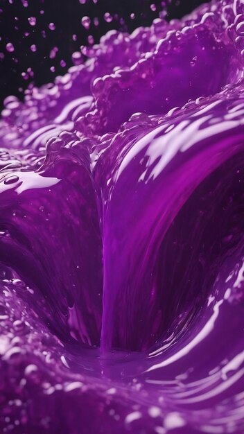 Violet liquid with light foam