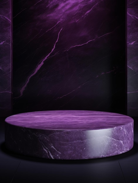 Violet marble minimalistic product podium