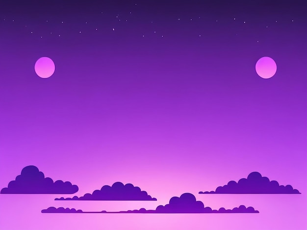 Violet neon dreams glow sky background in the style of the future