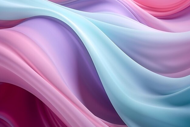 Violet pink and mint abstract neon wave background created with generative ai