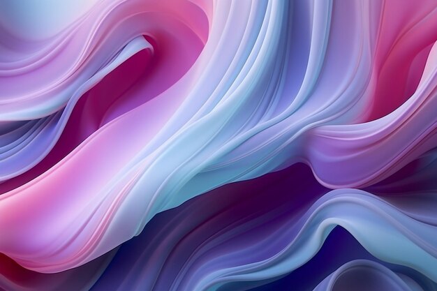 Violet pink and mint abstract neon wave background created with generative ai