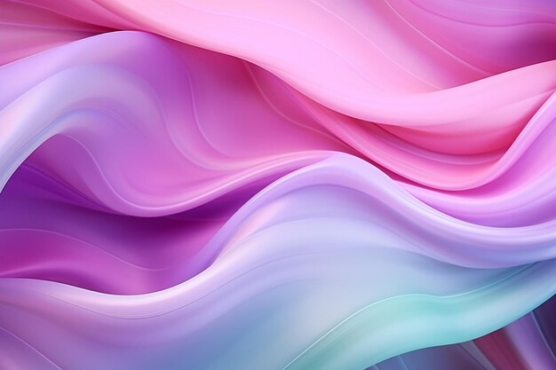 Violet pink and mint abstract neon wave background created with generative ai