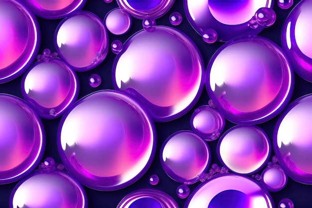 Violet purple glass bubble