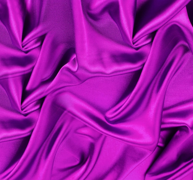 Violet satin or silk fabric isolated