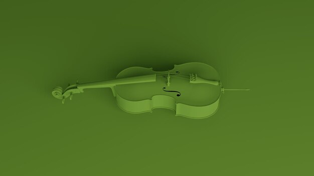 Скрипка 3D-иллюстрация 3D-рендеринг фонового изображения Игра на инструменте